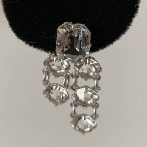 Emerald Cut Crystal Non-Pierced Earrings